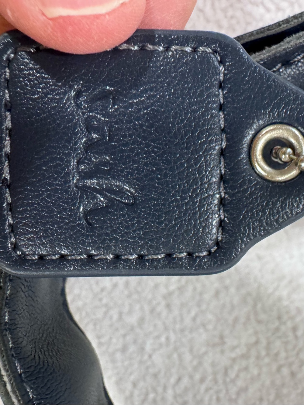 Sash Fringe Crossbody Sling Bag Navy Blue Vegan Leather Boho Western - Picture 10 of 15